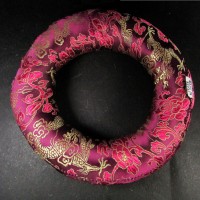 Handmade Buddhist Brocade round 18 cm silk singing bowl cushion ring Nepal