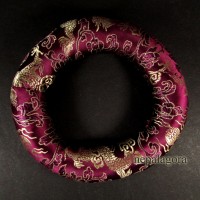 Handmade Buddhist Brocade round 23 inch silk singing bowl cushion ring Nepal