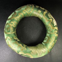 Handmade Buddhist Brocade round 25 inch silk singing bowl cushion ring Nepal