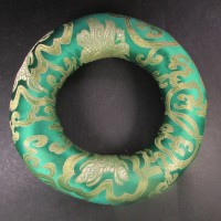 Handmade Buddhist Brocade round 27 inch silk singing bowl cushion ring Nepal