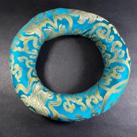 Handmade Buddhist Brocade round 27 inch silk singing bowl cushion ring Nepal