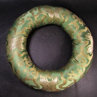 Handmade Buddhist Brocade round 29 inch silk singing bowl cushion ring Nepal