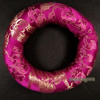 Handmade Buddhist Brocade round 15 inch silk singing bowl cushion ring Nepal