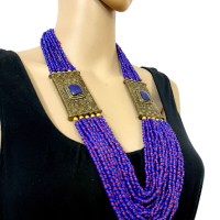 Long Bold Multi Strand Tibet Boho Gypsy Handmade Women Gift Necklace India