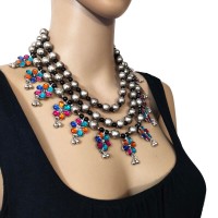 Oxidize Afghani Strand Chic Statement Bell Tribal Banjara Necklace Jewelry