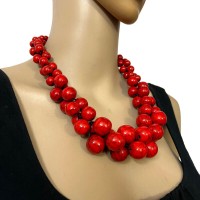 Resin Bead Handmade Fashion Collar Chunky Christmas Necklace Women Jewelry