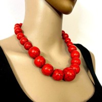 Resin Handmade Chic Collar Fashion Retro Necklace Christmas Party Jewelry