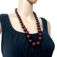 Runway Ethnic Tribal Resin Round Bead Gypsy Handmade NECKLACE TIBET Women