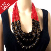 RUNWAY Glass Multi Strand Ethnic Long TIBETAN Gypsy NECKLACE Women Jewelry