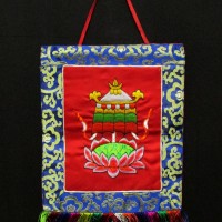 Tibetan Auspicious Victory Banner Embroidered Thanka Thangka Wall Hanging