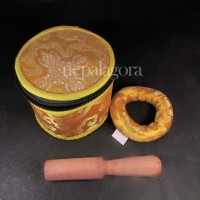Tibetan Brocade Singing Bowl Box case cushion ring Striker stick Gift bag