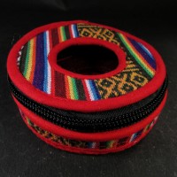 Tibetan Buddhist bell 9.5 cm cymbal case round Tingsha box bag Gift Nepal