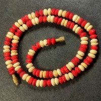 TIBETAN FASHION Ethnic BOLD Tribal Multicolored BONE Bead surfer NECKLACE