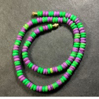 TIBETAN FASHION Ethnic BOLD Tribal Multicolored BONE Bead surfer NECKLACE