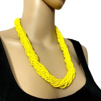 Tibetan Handmade Glass Bead MultiStrand Ethnic Fashion Necklace Women Gift