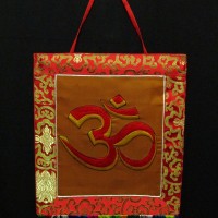 Tibetan Hindu Sanskrit Om Embroidered Thanka Thangka Wall Hanging Nepal
