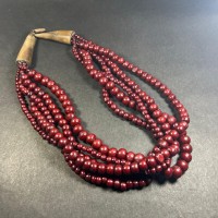 Tibetan Tribal FASHION Multi Strand Horn Beads Bold NECKLACE India Gift Jewelry