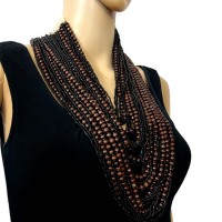 Tribal Tibetan Fashion Long Glass Multi Strand Gypsy Necklace India Women